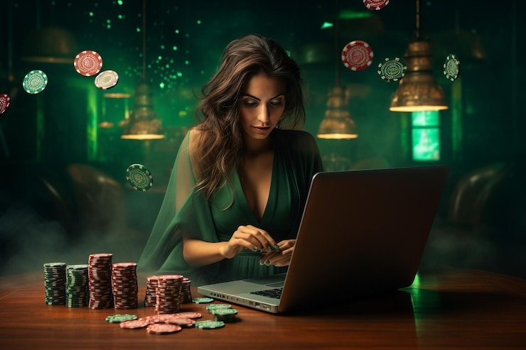 ক্যাসিনো বিনোদন সেন্টারের নিয়ন গেম দৃশ্য